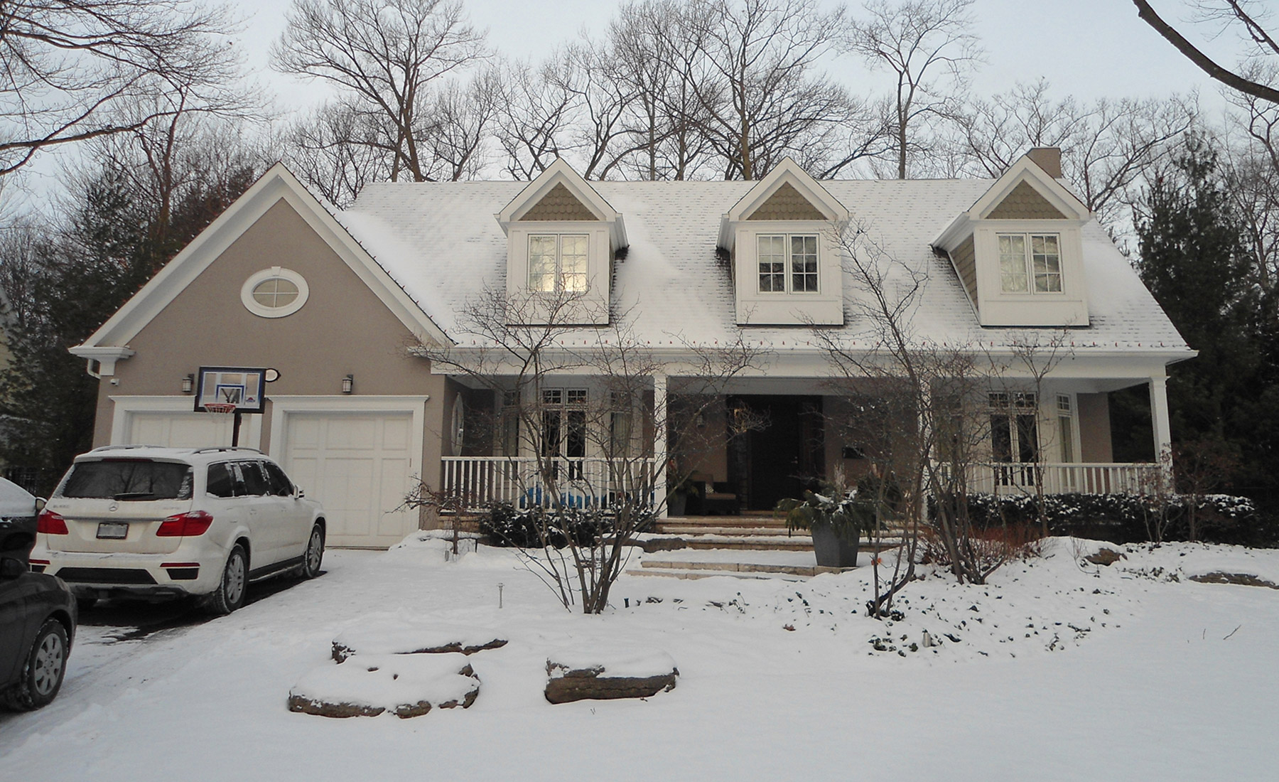 Toronto home with gables.