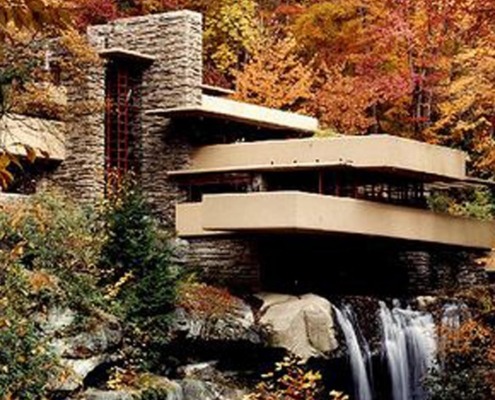 Falling water house in the United States.