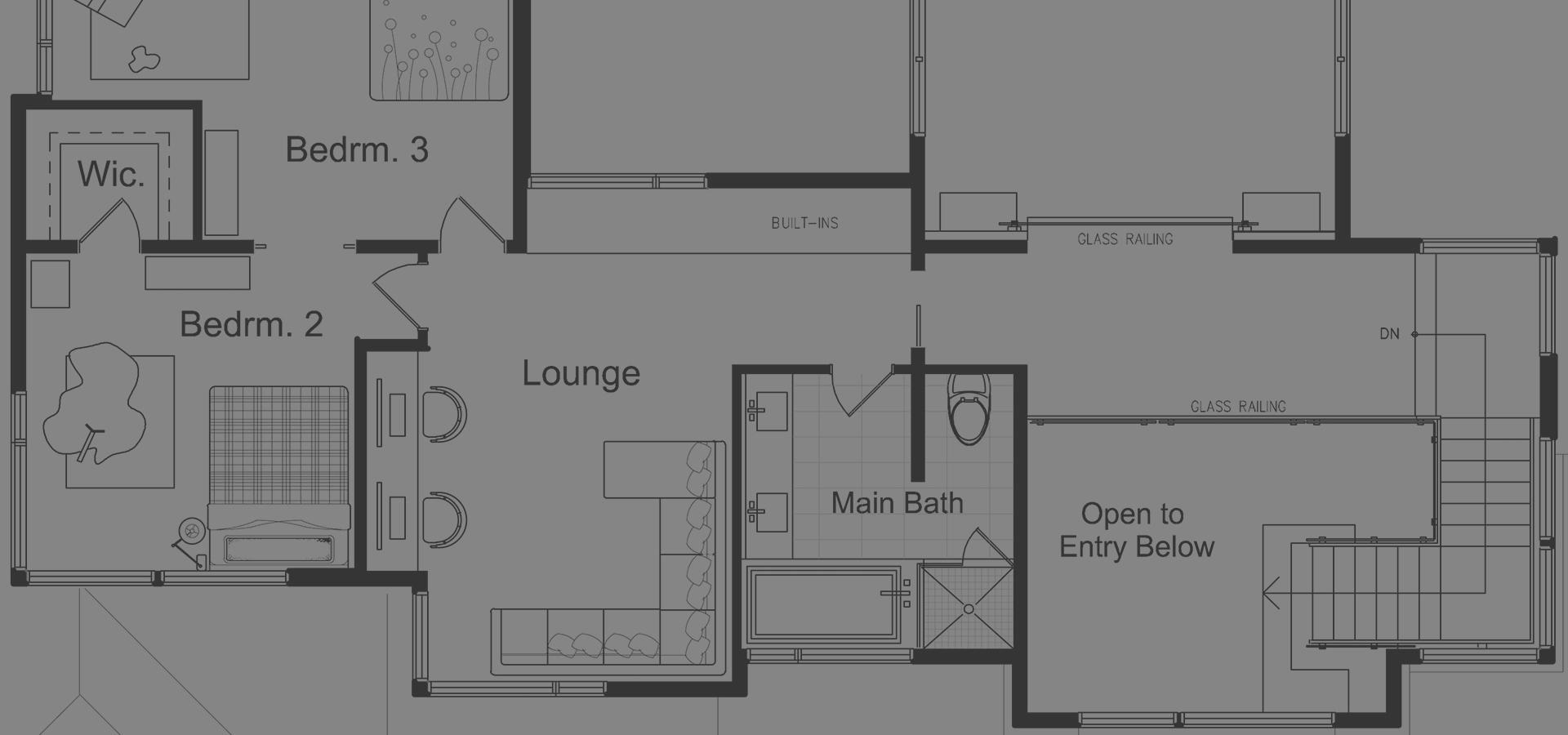 Custom home floor plan.