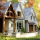 Custom home with wood trim and wood columns.
